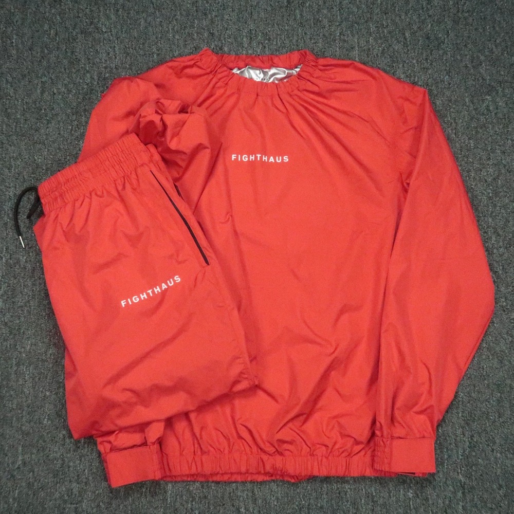 Fighthaus‎ Sauna Suit Mens Large Red Performance Athletic Jacket Pants